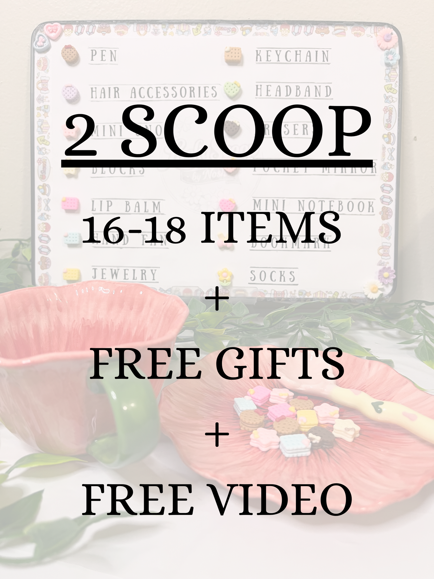 2 Scoops 16-18 items + Free Gift + Free Video